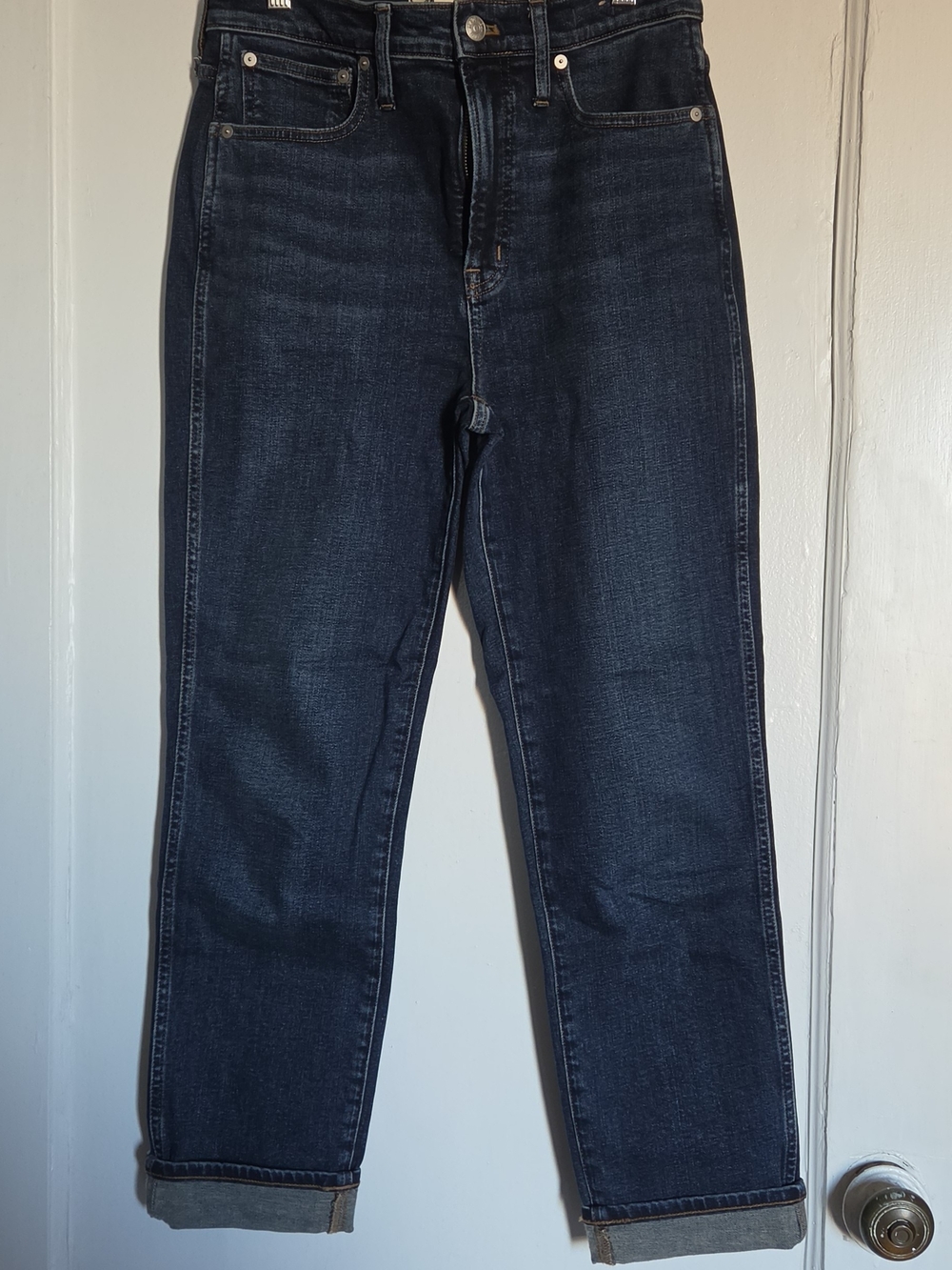 Madewell Dark Indigo Straight-Leg Jeans